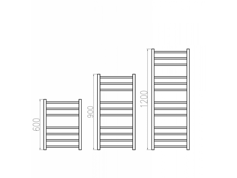 Купить Полотенцесушитель водяной Grota Estro 53 x 120 см, ширина 53, высота 120 см, матовый