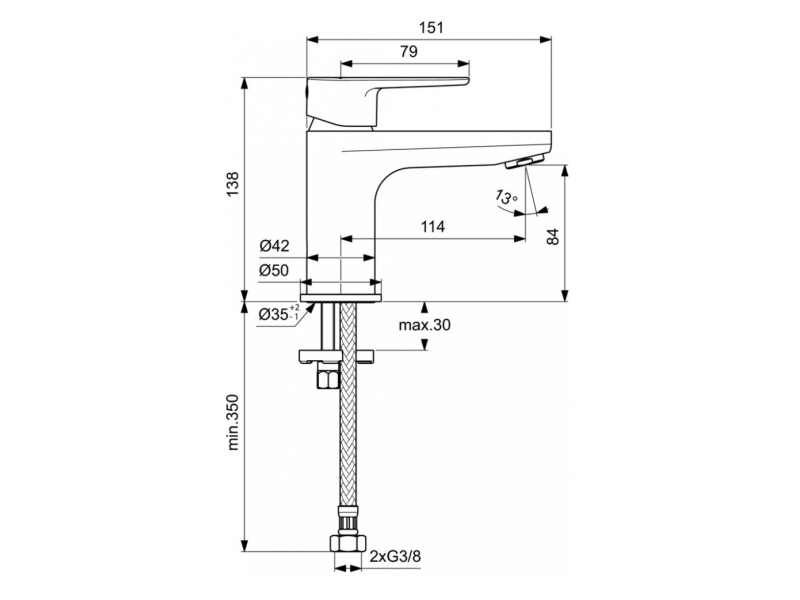 Купить Смеситель Ideal Standard Cerafine Model O для раковины, хром, BC696AA