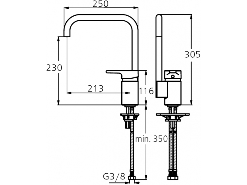 Купить Смеситель Ideal Standard Active B8084AA для кухни