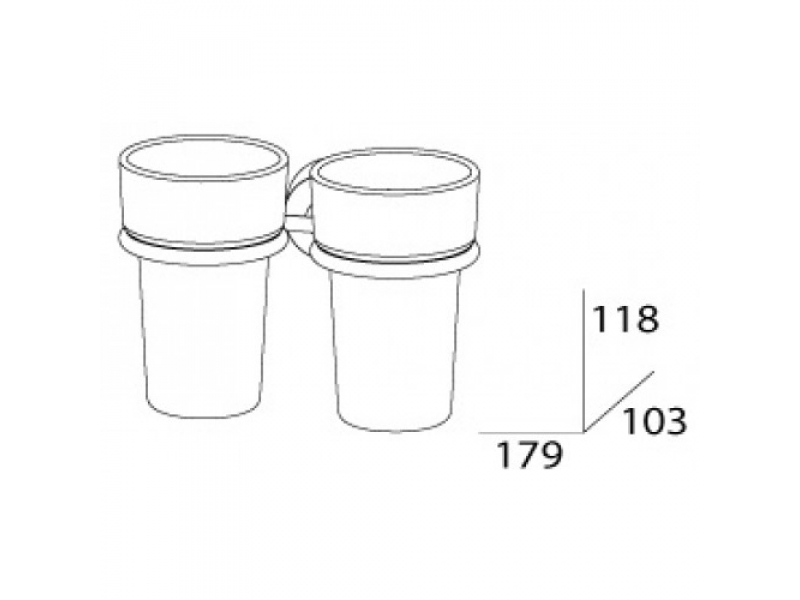 Купить Держатель с 2-мя стаканами FBS Vizovice VIZ 007