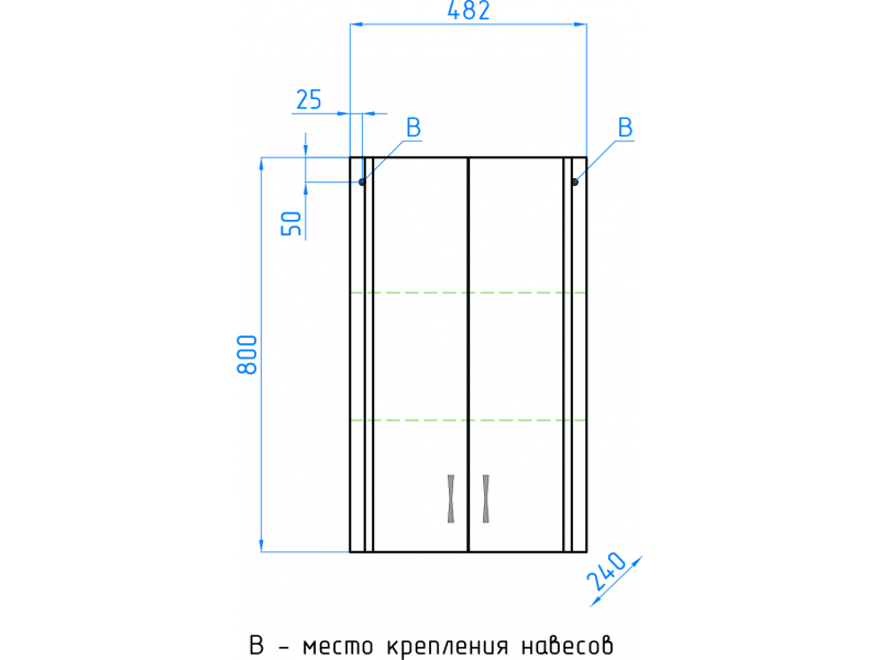 Купить Шкаф Style Line Эко Стандарт 48 ЛС-00000196, 48 см, подвесной, белый