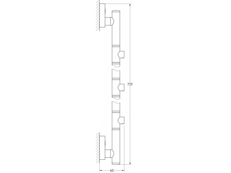 Купить Штанга трехпозиционная FBS Luxia LUX 078 длина 73 см