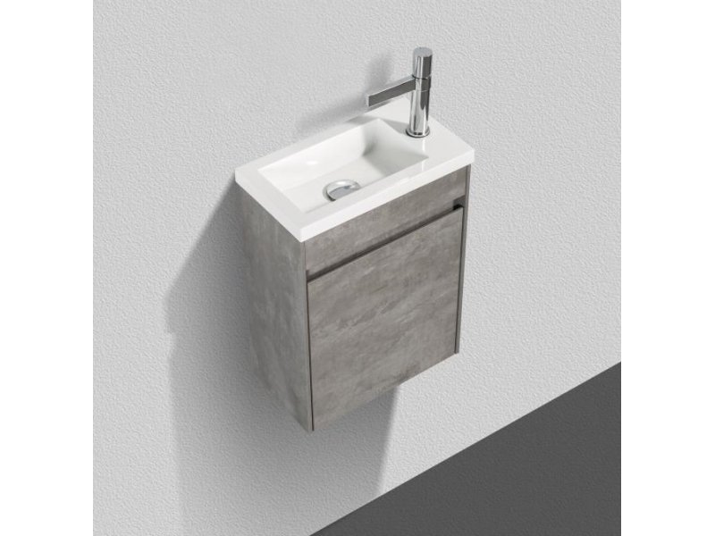 Купить Тумба под раковину BelBagno Pietra Mini PIETRA MINI-400-1A-SO-SCM-L/R 40 см, серый (Stucco Cemento)