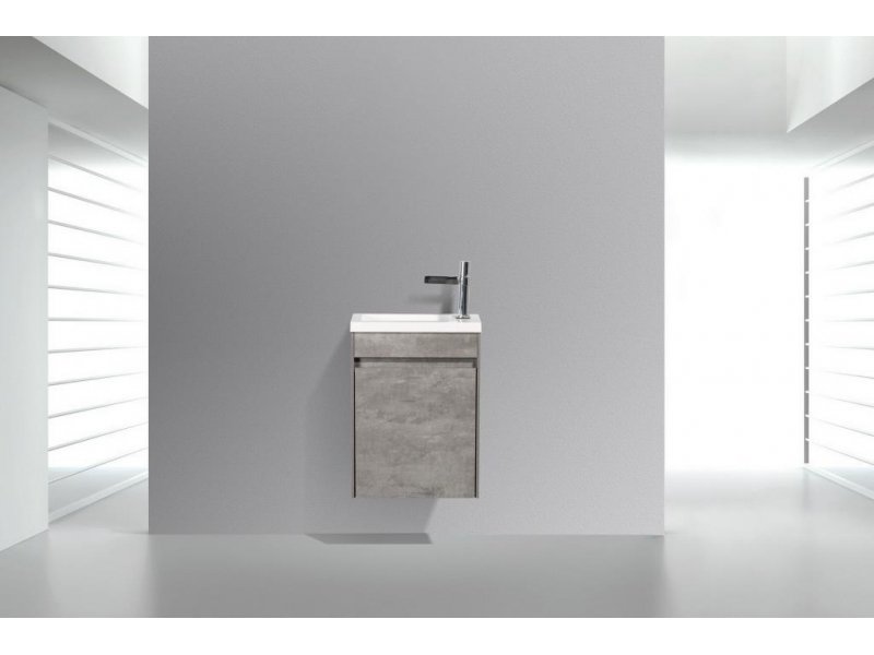 Купить Тумба под раковину BelBagno Pietra Mini PIETRA MINI-400-1A-SO-SCM-L/R 40 см, серый (Stucco Cemento)