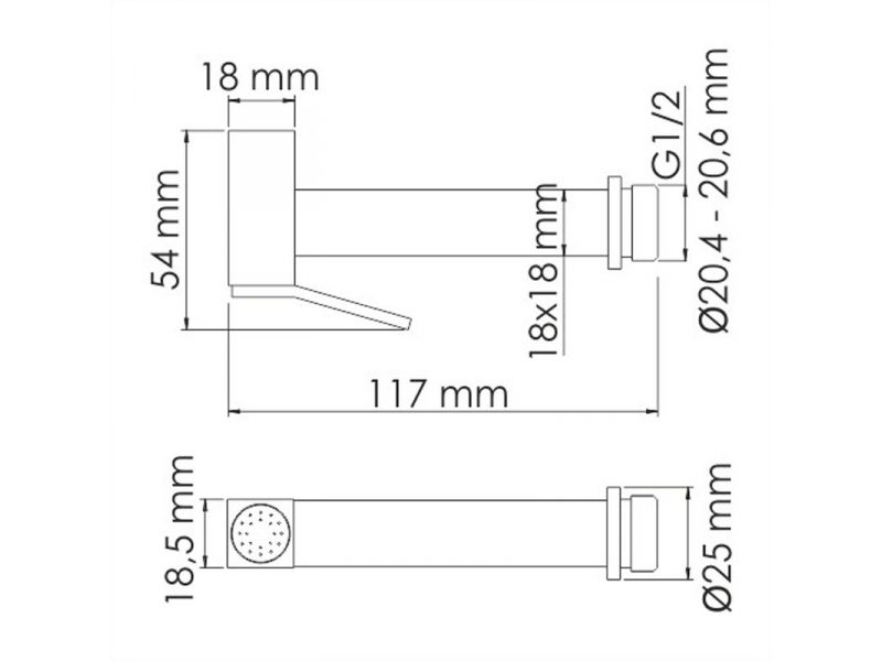 Купить Комплект для биде скрытого монтажа WasserKRAFT A106157 шланг 120 см, хром