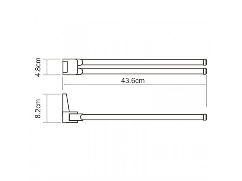 Купить Полотенцедержател двойной WasserKRAFT K-6031, хром, 43.6 см