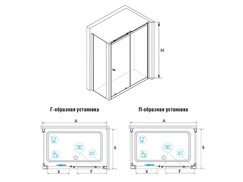 Купить Душевой уголок RGW CL-45, 040945510-11, 150 х 100 x 185 см, дверь раздвижная, стекло прозрачное, хром