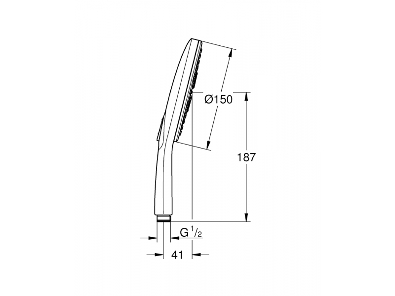 Купить Ручной душ Grohe Rainshower SmartActive 150, 26590000, хром