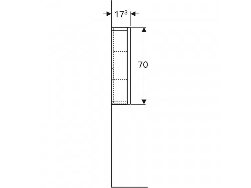 Купить Шкаф навесной Geberit Renova Plan 869013000, 39 см, цвет дуб