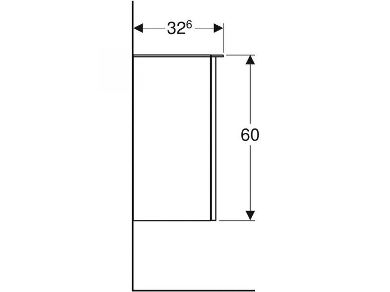 Купить Шкафчик Geberit Smyle Square 500.359.JR.1/500.360.JR.1, 36 см, цвет орех пекан