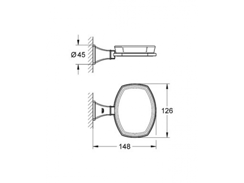 Купить Мыльница Grohe Grandera 40628IG0, хром/золото