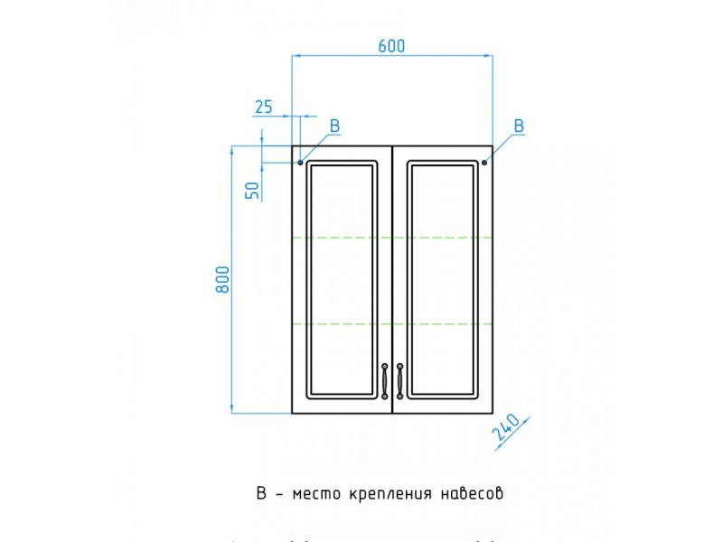 Купить Шкаф Style Line Олеандр-2 60 ЛС-00000407, 60 см, подвесное, рельеф пастель