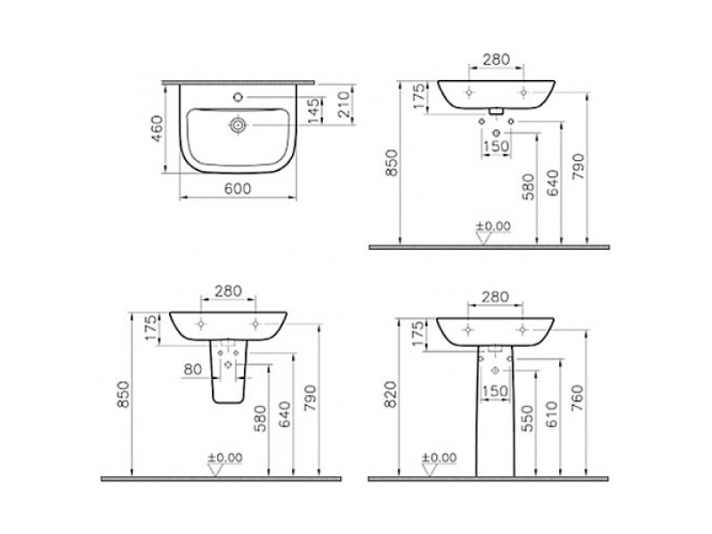 Купить Раковина Vitra S 20 5503B003-0001