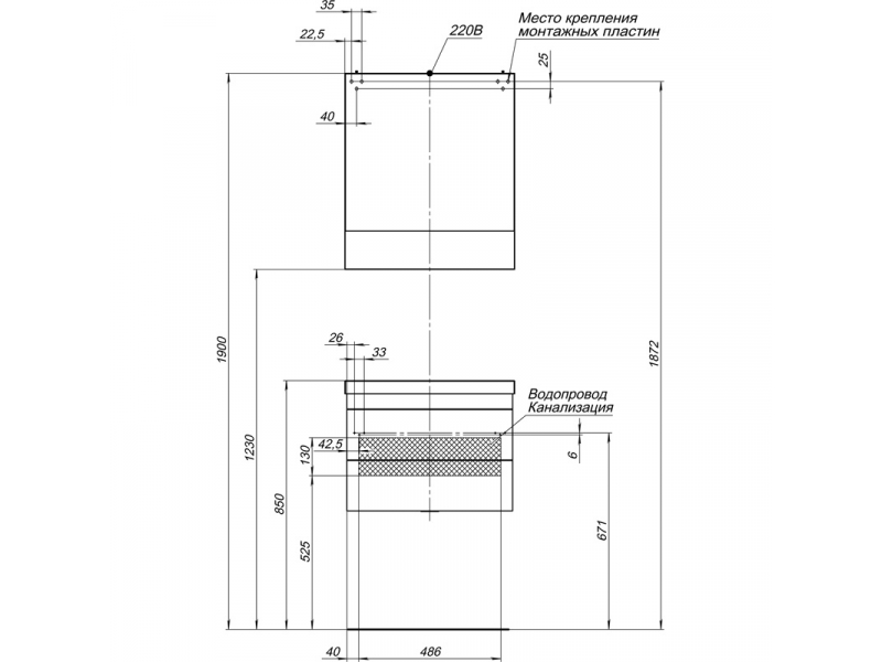 Купить Тумба под раковину Aquanet Нота 58 (005) 00171485, цвет светлый дуб