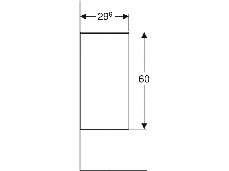 Купить Шкафчик Geberit Smyle Square 500.358.00.1, 36 см, цвет белый