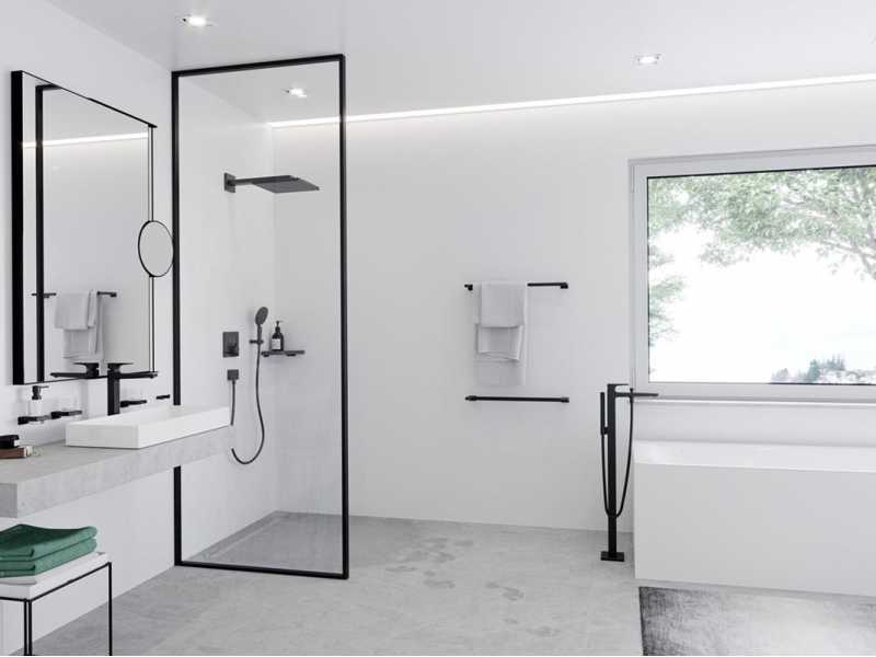 Купить Смеситель Hansgrohe Metropol 32532670 для ванны, черный матовый