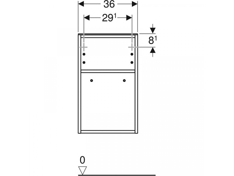 Купить Шкафчик Geberit Smyle Square 500.358.JK.1, 36 см, цвет лава