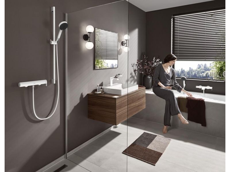 Купить Смеситель для раковины Hansgrohe Vivenis, с донным клапаном, белый матовый, 75020700