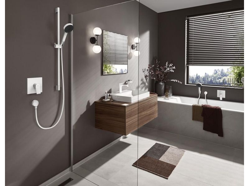 Купить Смеситель для раковины Hansgrohe Vivenis, с донным клапаном, белый матовый, 75020700