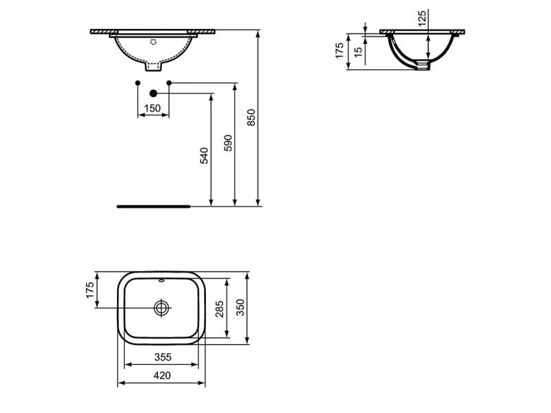 Купить Раковина Ideal Standard Connect 42 см, белый, E505601