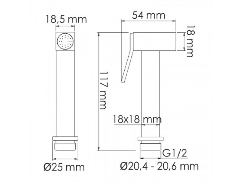 Купить Гигиенический душ WasserKRAFT 5500, со смесителем, матовое золото, А55094