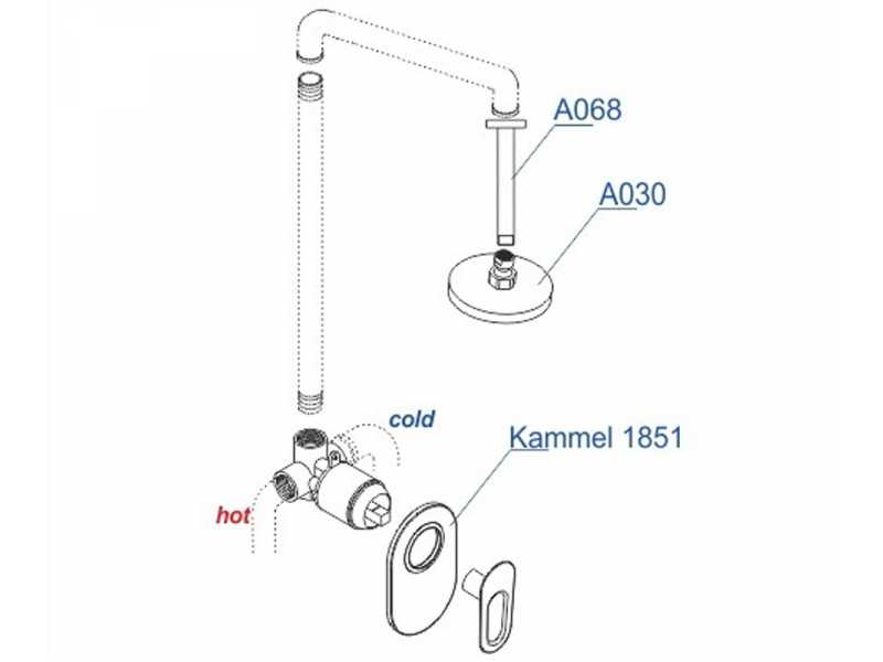 Купить Душевая система WasserKRAFT A12830, скрытый монтаж, хром