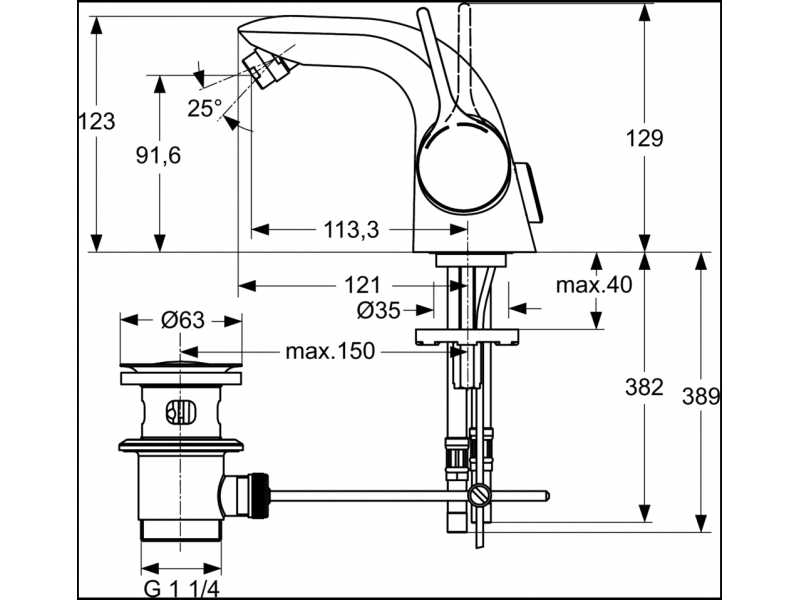 Купить Смеситель Ideal Standard Melange A4268AA для биде