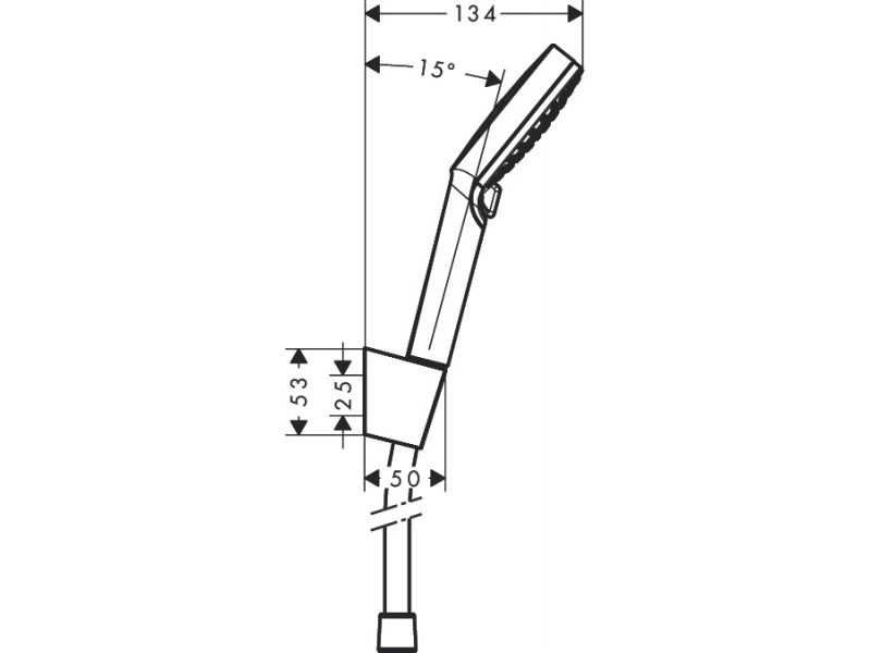 Купить Душевой гарнитур Hansgrohe Crometta Vario 26691400, шланг 125 см, белый/хром