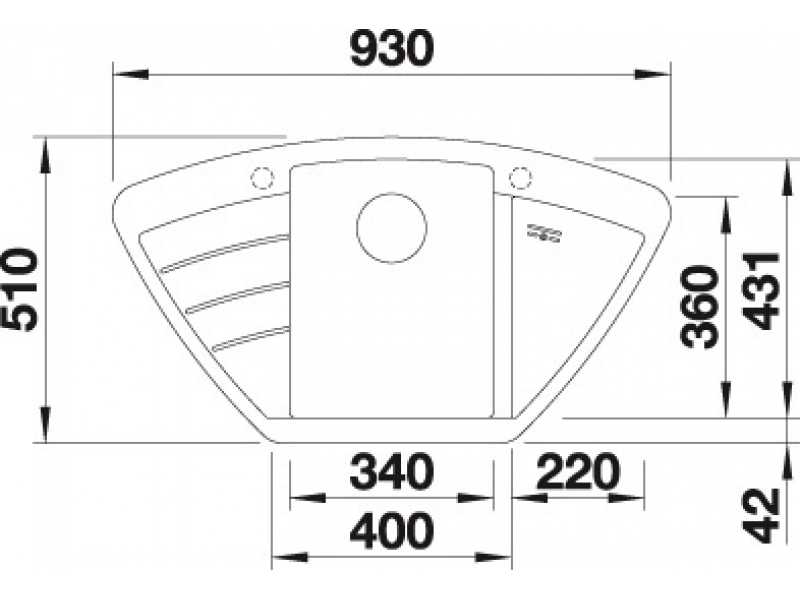 Купить Мойка Blanco Zia 9E 514759 жасмин, 93 x 51 см