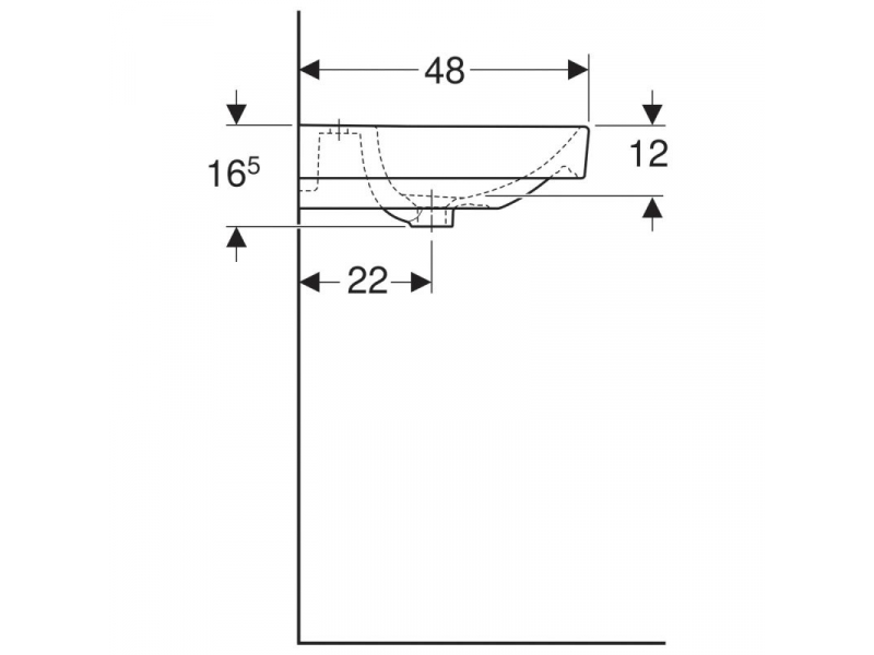 Купить Раковина Geberit Smyle Square 500.223.01.1, двойная, 120 х 48 см, белая