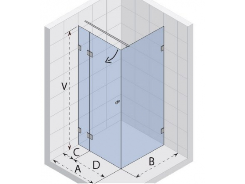 Купить Душевой уголок Riho Scandic GC91200, 80 х 80 см, стекло прозрачное