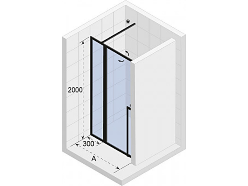 Купить Душевая дверь в нишу Riho Lucid GD104 XL GD112W000 цвет профиля - белый, 120 x 200 см