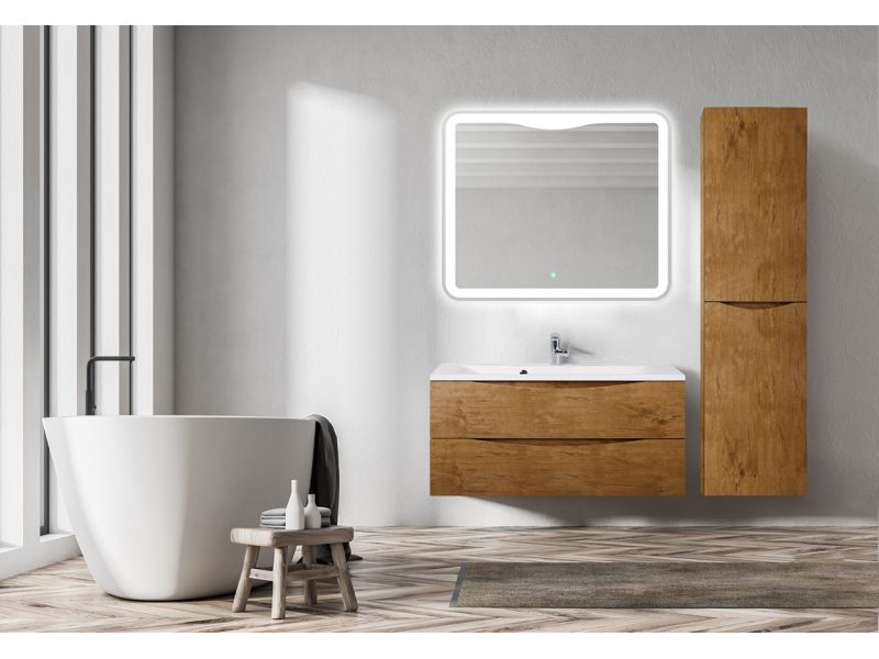 Купить Тумба под раковину BelBagno Marino MARINO-1200-2C-SO-RN-P, 120 х 45 х 55 см, Rovere Nature - светло-коричневый