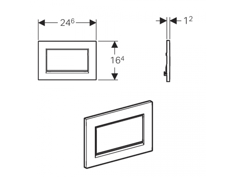 Купить Клавиша Geberit Sigma Type 30 115.893.KY.1, металл, глянцевый хром