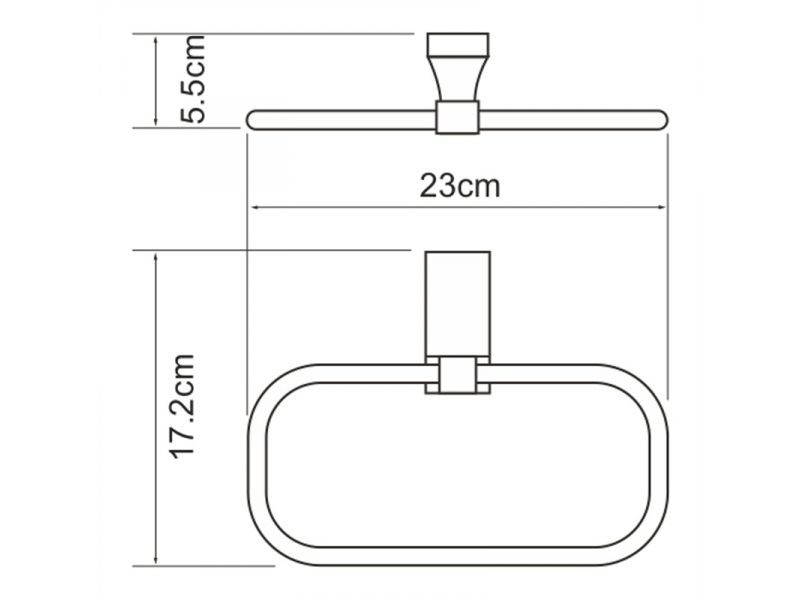 Купить Полотенцедержатель WasserKRAFT K-6060, хром, 23 см