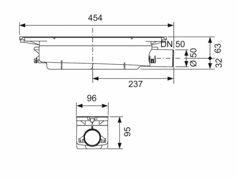 Купить Сифон TECE Drainprofile 673002 стандартный DN50, боковой слив