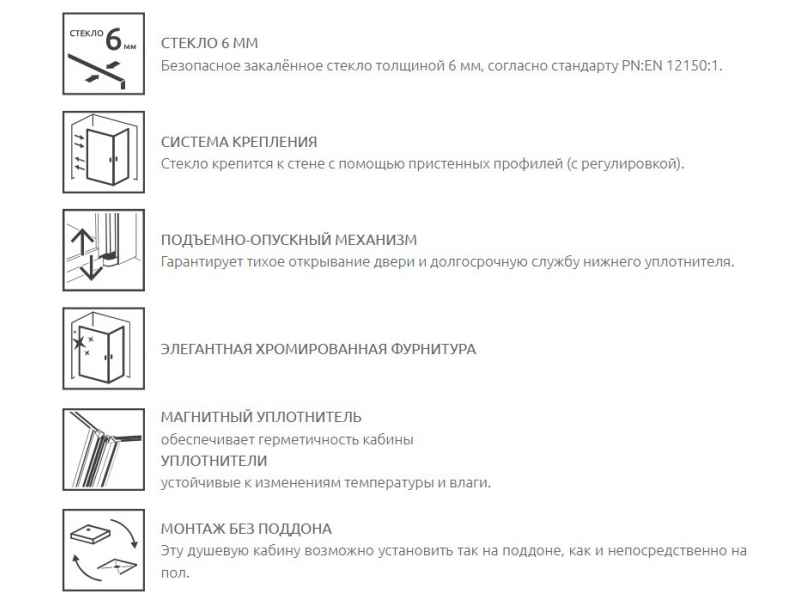 Купить Душевой уголок Radaway Almatea KDD 80L*80R, 80 х 80 х 195 см, стекло прозрачное, профиль хром, 32162-01-01N