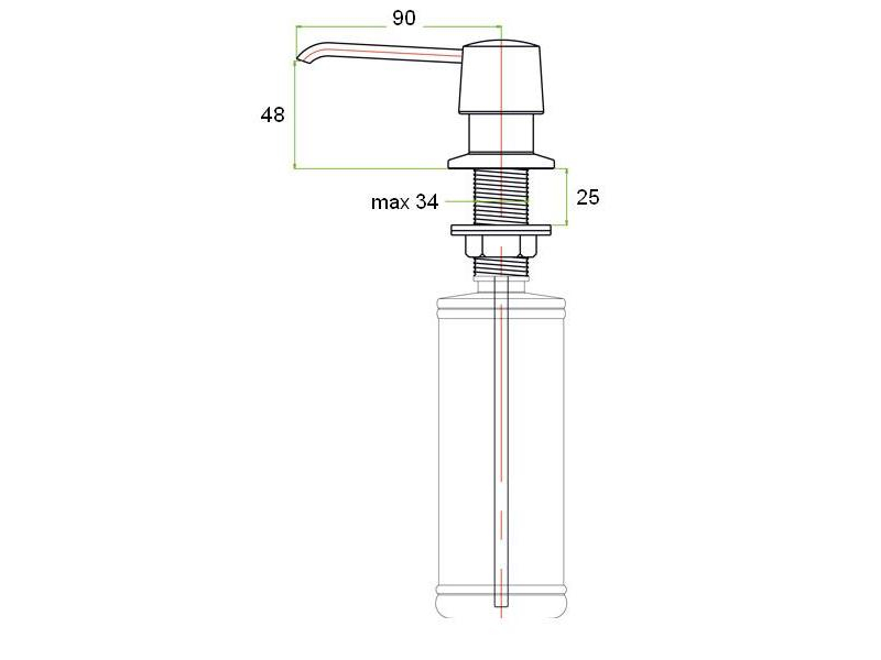 Купить Дозатор жидкого мыла Zorg Inox ZR-20 STEEL, цвет сталь