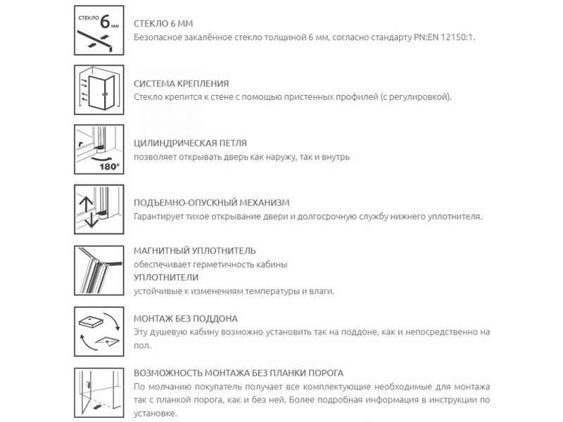 Купить Душевой уголок Radaway Nes Black KDJ I, 90 x 90, правая дверь, стекло прозрачное, профиль черный