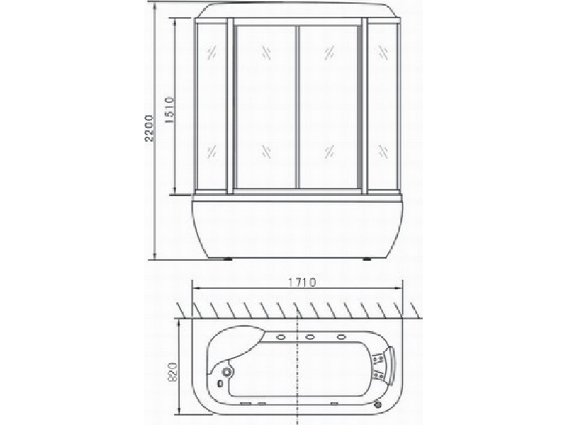 Купить Душевой бокс Appollo A-0734 171 x 82 см