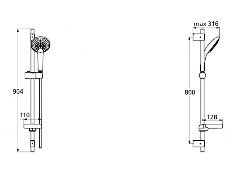 Купить Душевой гарнитур Ideal Standard Idealrain B9427AA