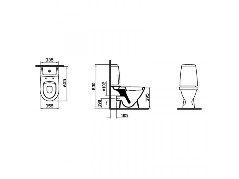 Купить Напольный унитаз биде Vitra Grand 9763B003-1206 с функцией биде и крышкой стандарт