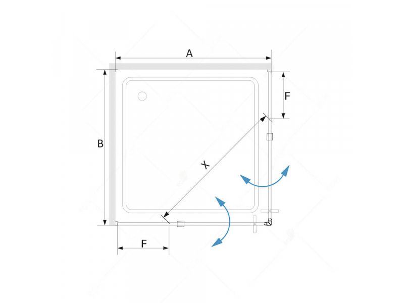 Купить Душевой уголок RGW SV-33 06323388-11 80 х 80 см квадратный, стекло прозрачное, хром