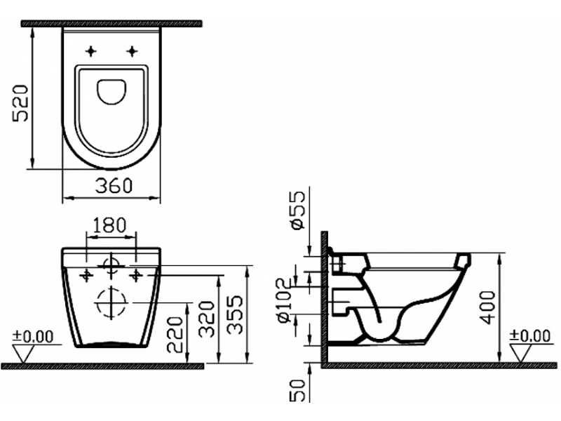 Купить Подвесной унитаз Vitra S50 5318B003-0075