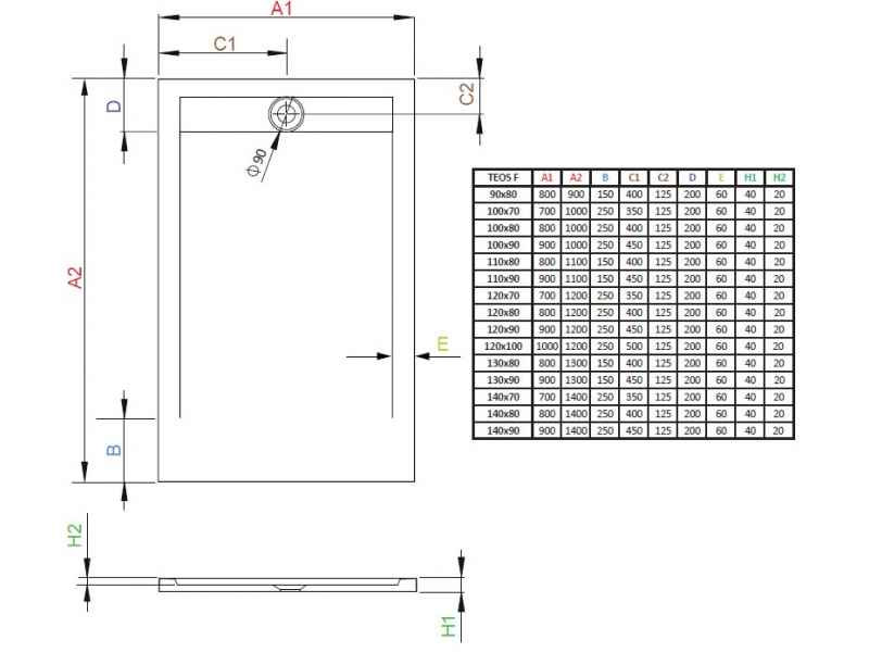 Купить Поддон для душа Radaway Teos F, 130 x 90 см, прямоугольный, HTF13090-64