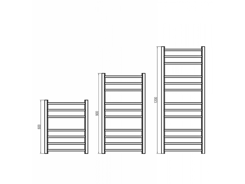 Купить Полотенцесушитель электрический Grota EcoCalma 48 x 120 см, ширина 48 см, высота 120 см, матовый