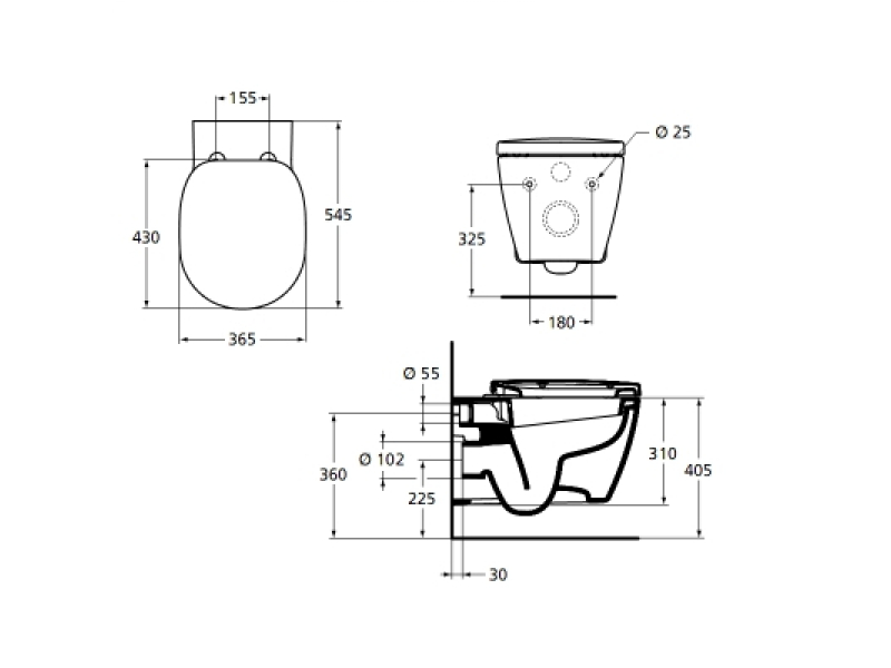 Купить Инсталляция Ideal Standard с унитазом Ideal Standard Connect E803501, сиденье микролифт, комплект