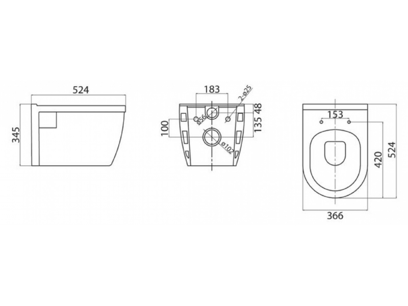 Купить Подвесной унитаз BelBagno Loto BB070CHR, безободковый