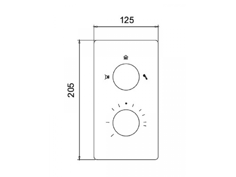 Купить Смеситель RGW Shower Panels SP-42-01, 21140542-11, для душа термостатический, хром