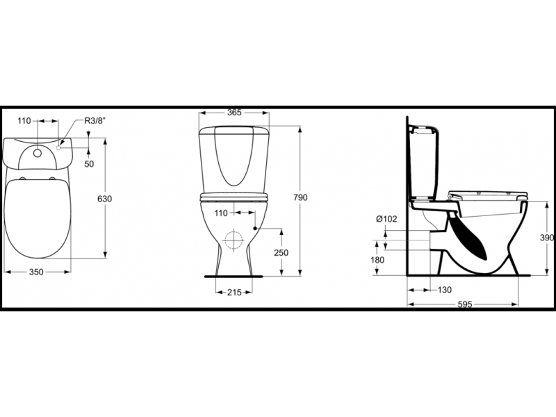 Купить Напольный унитаз Ideal Standard Evrovit W904201 крышка стандарт